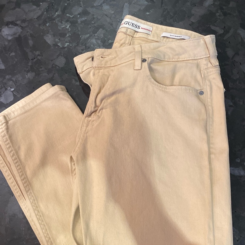 Guess men’s slim tapered jeans